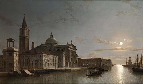 Venice with San Giorgio Maggiore in the Moonlight, 1846, Henry Pether