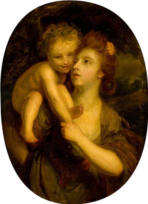 Nymph with Infant Bacchus (after Joshua Reynolds), , John Graham Gilbert