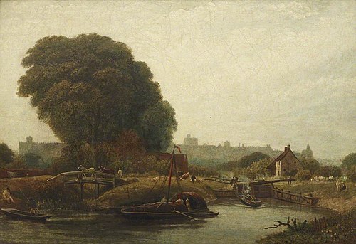 The Old Lock, Windsor, 1857, John Duncan King