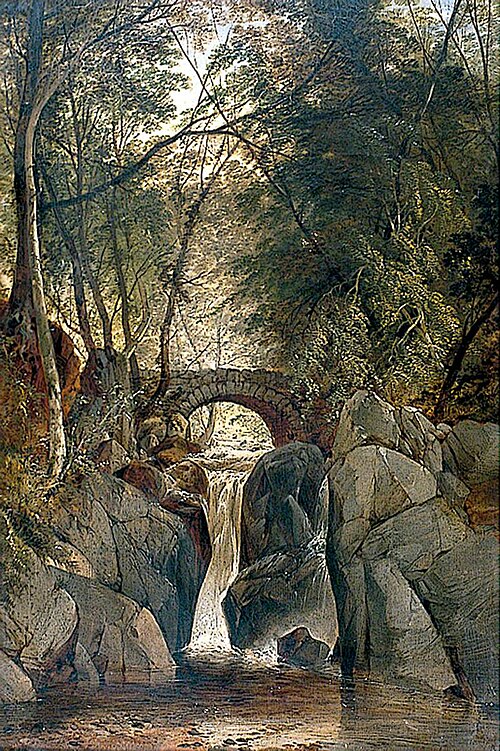 Rydal Waterfall, 1853, John Burney Ladbrooke