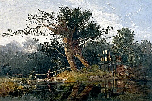 The Sluice Gate, 1869, John Burney Ladbrooke