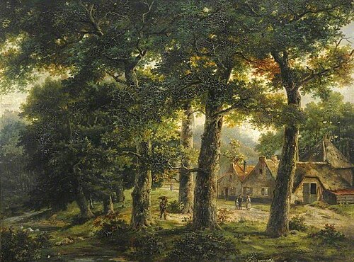 Wooded Landscape with a Farm, , John Burney Ladbrooke