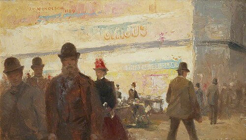 The Old Market Place, Douglas, 1889, John Nicholson