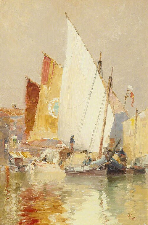 Fishing Boats, Venice, 1896, John Nicholson