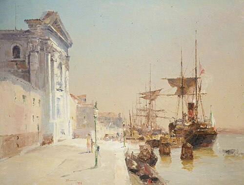 A Quay Scene, Venice, 1898, John Nicholson