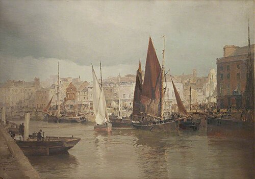 The North Quay with Old St Matthew's, 1895, 1903, John Nicholson