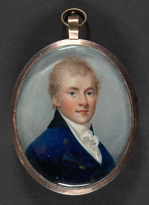 Recto: Gentleman in a Blue Jacket, 1800, Thomas Hargreaves