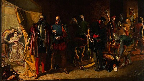 Scene at Holyrood, 1566 – Death of Rizzio, 1855, William Borthwick Johnstone