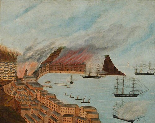 Spanish Fleet Bombarding Valparaiso, March 1866, 1866, William Joy