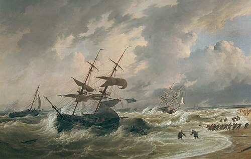 Vessels Stranded on Yarmouth Beach, Norfolk, , William Joy