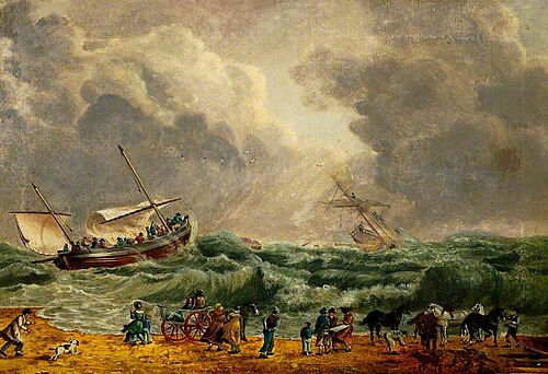 Lowestoft Lifeboat Goes to the Rescue, , William Joy