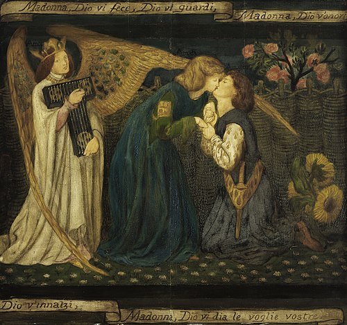 Love's Greeting, 1861, Dante Gabriel Rossetti