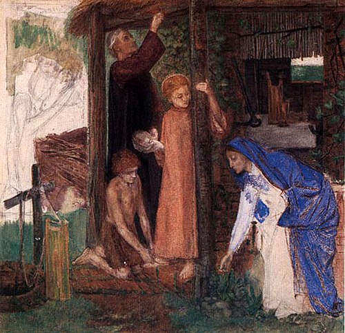 Passover in the Holy Family: Gathering Bitter Herbs, 1856, Dante Gabriel Rossetti