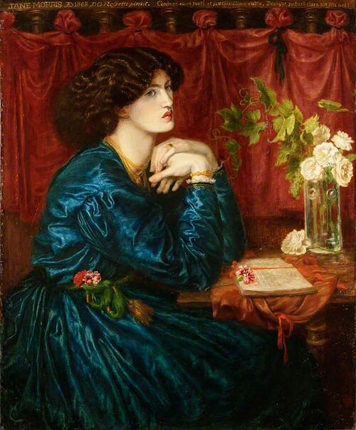 Blue Silk Dress (Jane Morris), 1868, Dante Gabriel Rossetti