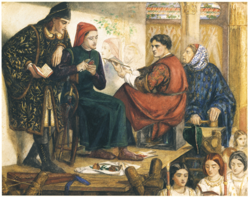 Giotto Painting Dante's Portrait, 1852, Dante Gabriel Rossetti