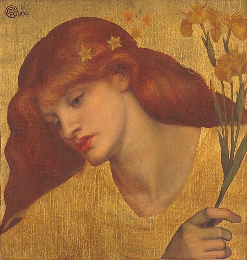 Sancta Lilias, 1874, Dante Gabriel Rossetti