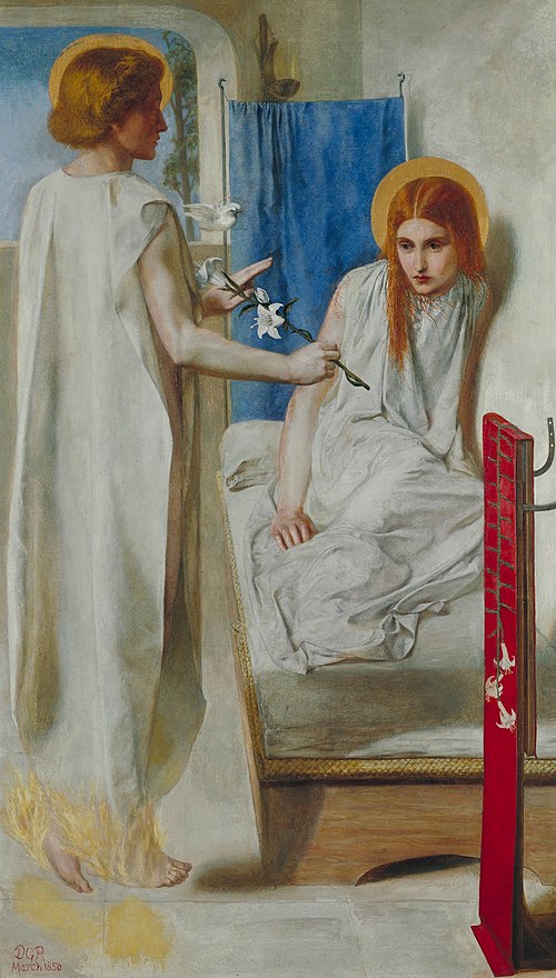 Ecce Ancilla Domini, 1850, Dante Gabriel Rossetti