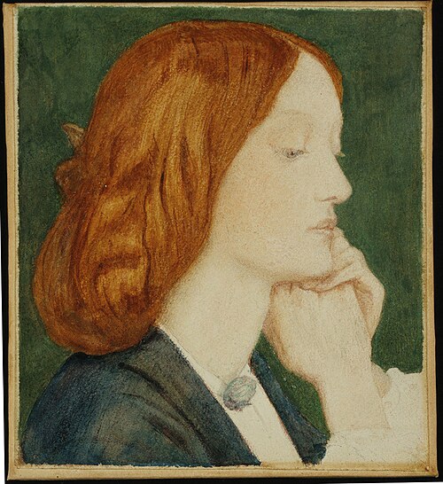 Elizabeth Siddal, 1854, Dante Gabriel Rossetti