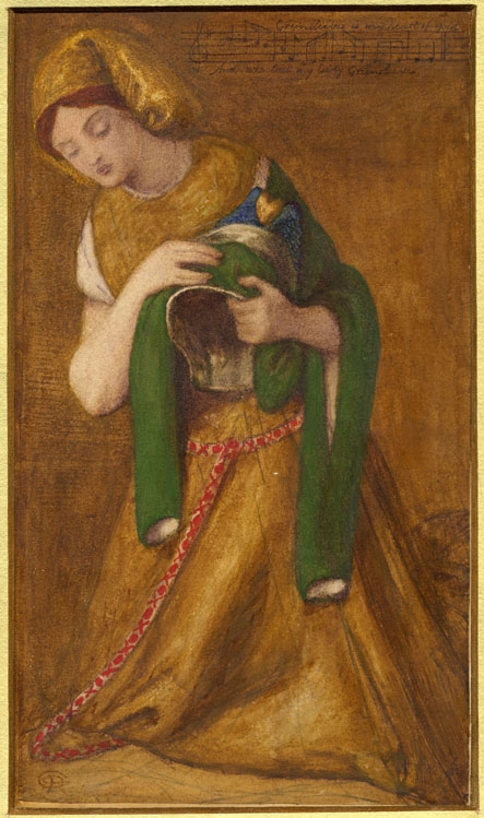 My Lady Greensleeves, 1859, Dante Gabriel Rossetti