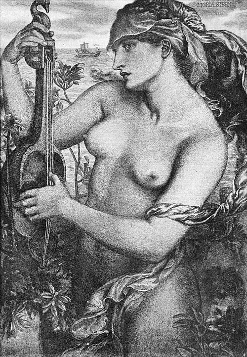 Ligeia Siren, 1873, Dante Gabriel Rossetti
