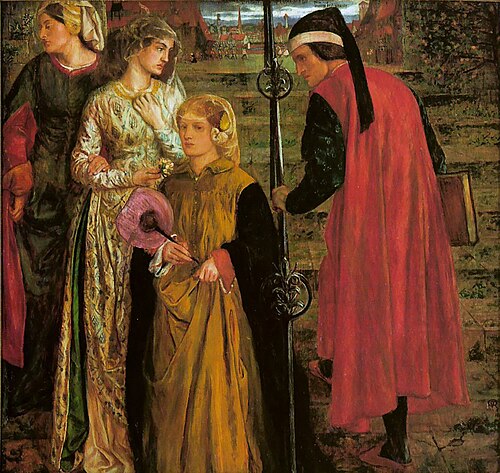 The Salutation of Beatrice, 1861, Dante Gabriel Rossetti