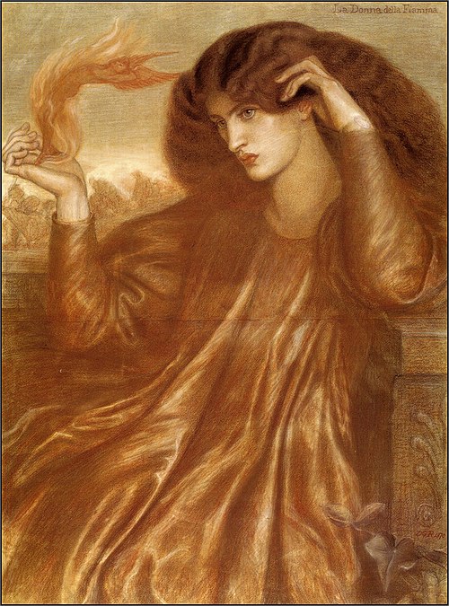 La Donna della Fiamma, 1870, Dante Gabriel Rossetti