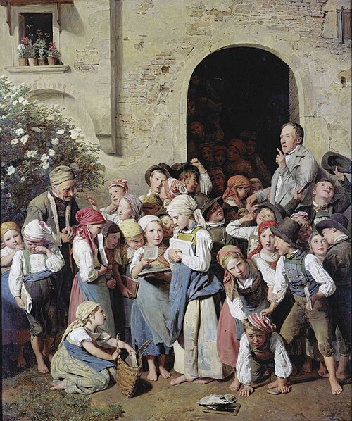 After school, 1841, Ferdinand Georg Waldmüller