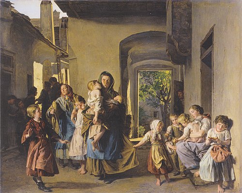 The evicted, 1859, Ferdinand Georg Waldmüller