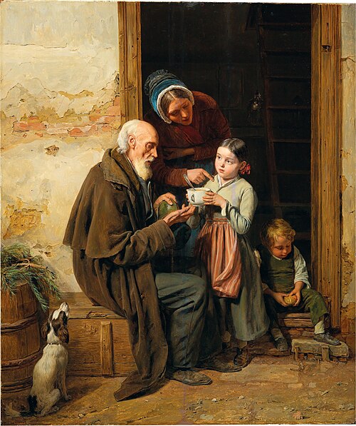 The Charitable Gift, 1850, Ferdinand Georg Waldmüller