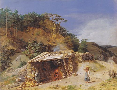 Lime kiln in the Hinterbrühl, 1845, Ferdinand Georg Waldmüller