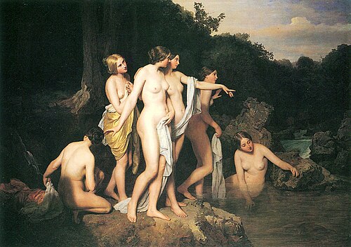 Women Bathing at the Brook, 1848, Ferdinand Georg Waldmüller