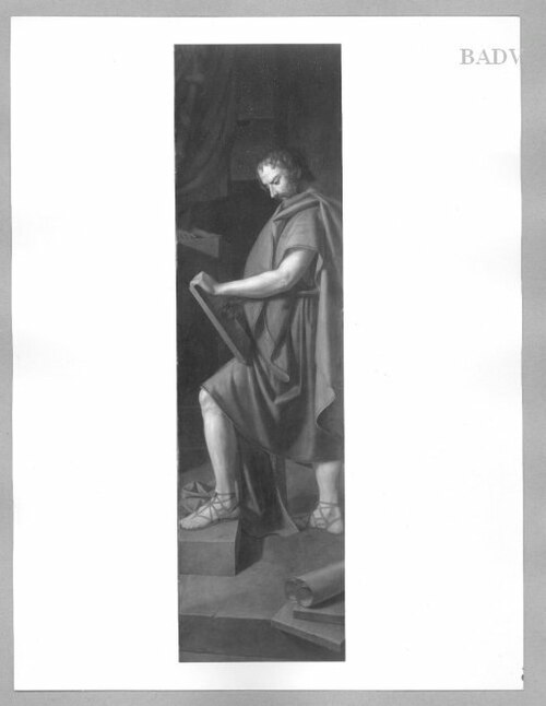 man with writing plate, 1817, Ferdinand Georg Waldmüller