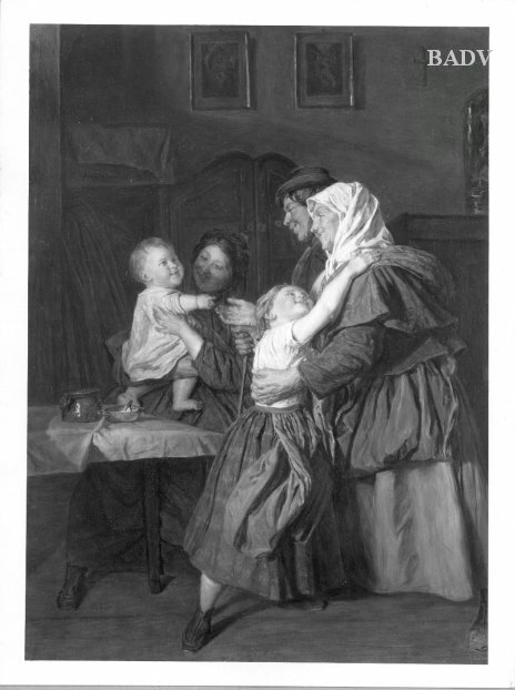 Visit of the grand Parents, 1835, Ferdinand Georg Waldmüller