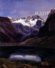 the lake of Gosau, 1834, Ferdinand Georg Waldmüller