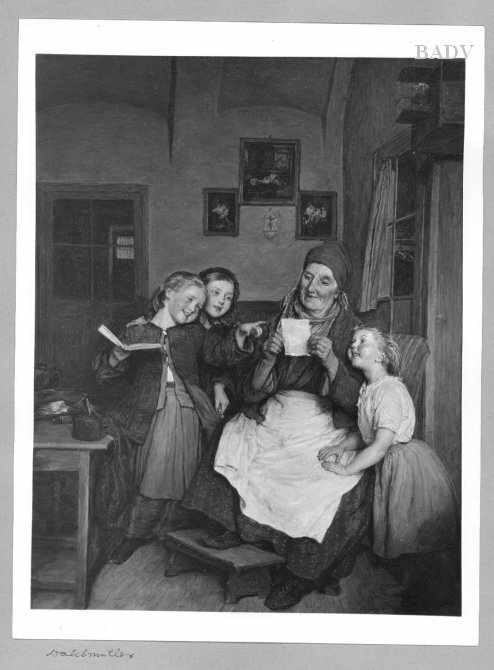 Old woman with children, 1854, Ferdinand Georg Waldmüller