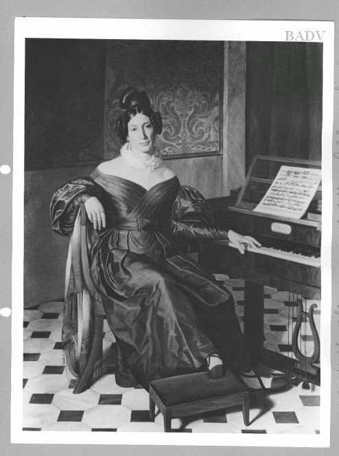 Bildnis Frau Rossini (Isabella Colbran), 1818, Ferdinand Georg Waldmüller
