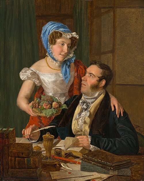 The Cartographer Professor Josef Jüttner and His Wife, 1824, Ferdinand Georg Waldmüller