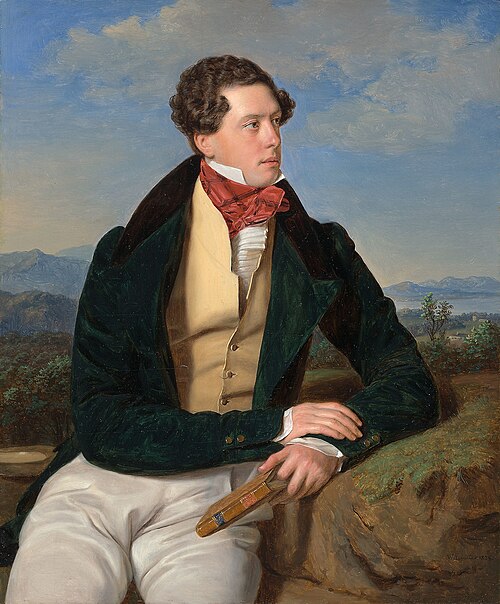 The Actor Maximilian Korn in a Landscape, 1828, Ferdinand Georg Waldmüller