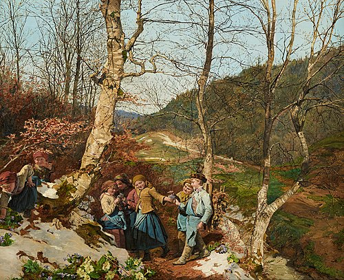 Early spring in Vienna forest, 1861, Ferdinand Georg Waldmüller