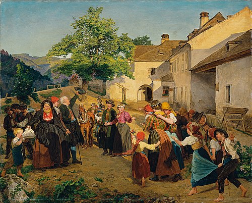 Der Abschied der Braut vom Elternhause - Höldrichsmühle, 1860, Ferdinand Georg Waldmüller