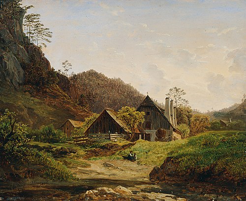 Landschaft mit Hammerschmiede, 1836, Ferdinand Georg Waldmüller