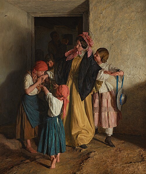 After Confirmation (The departure of the godmother), 1859, Ferdinand Georg Waldmüller