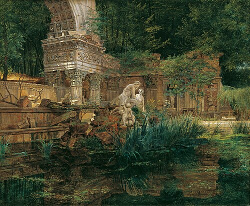 Die Römische Ruine in Schönbrunn, 1832, Ferdinand Georg Waldmüller