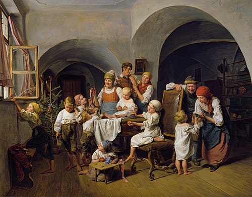 Christmas Morning, 1844, Ferdinand Georg Waldmüller