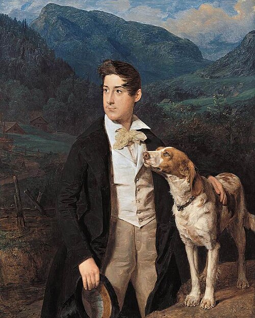 Waldmüller's Son Ferdinand with Dog, 1836, Ferdinand Georg Waldmüller