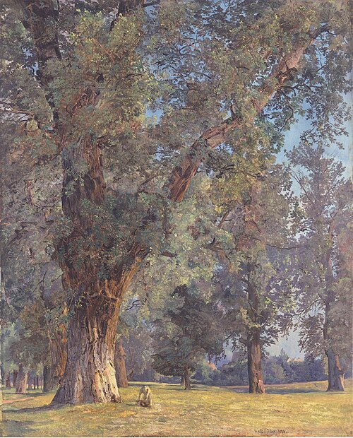 Vue du Prater à Vienne (avec arbre à gauche), 1833, Ferdinand Georg Waldmüller