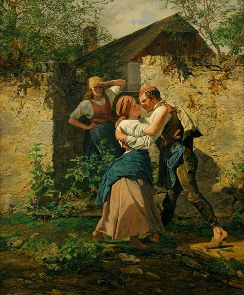 Peasant Lovers, 1863, Ferdinand Georg Waldmüller