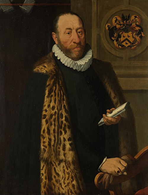 Portrait of Mattheus Augustijnsz Steyn, Councilor in the College of the Admiralty of the Northern Qu, 1588, Pieter Pietersz l'Ancien