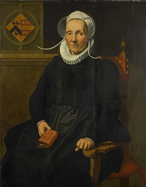 Portrait of Dirckje Tymansdr Gael, called van der Graft, Wife of Mattheus Augustijnsz Steyn, 1588, Pieter Pietersz l'Ancien