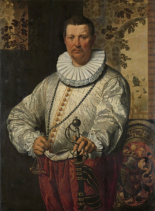 Portrait of a Dutch Admiral of the Fleet, 1590, Pieter Pietersz l'Ancien